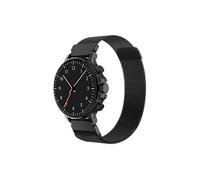 Bracelet Maille Milanaise pour Montre Connectée Universel 22mm Noir
