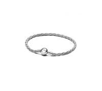 Pandora Bracelet Moments 593757C00-18 maille serpent torsadée en argent sterling fermoir rond 18 cm