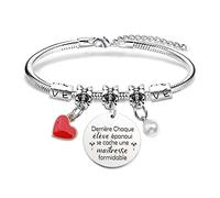 Bracelet Maitresse Maternelle d'école Cadeau Original Merci Maitresse,pour Professeur Enseignant Noel Pâques