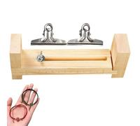Bracelet Making Jig - Métier à en paracorde en bois - Outil de tissage de corde réglable - Kit de planche de bricolage fixe - Support nord fait à la main - Station de nouage à nœuds pour