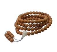 Bracelet Mala de méditation classique Bodhi Rudraksha - 108 perles de prière en bois faites à la main pour la pleine conscience et l'intention
