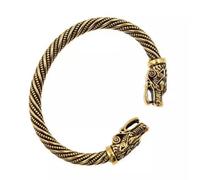 Bracelet Manchette Dragon Viking Nordique, Bijou de Bras, Cadeau - Or