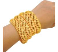 Bracelet manchette Dubaï doré pour femme, bijoux éthiopiens, bracelets indiens, bijoux de mariage africains