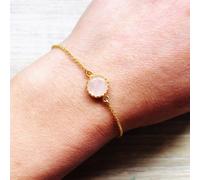 Bracelet margaux quartz rose or