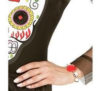 WIDMANN "RED ROSE & WHITE SKULLS BEADED BRACELET" -