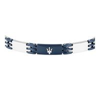 Maserati Ceramic Bracelet Homme Chaîne | Acier, Céramique, Couleur Noir, Argent, Taille 18.5 cm