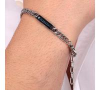Maserati Natural Diamond Bracelet Argenté Homme