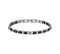 Bracelet MASERATI en Acier Blanc et Céramique Noire