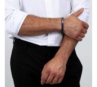 Bracelet MASERATI en Acier et Cuir Bleu