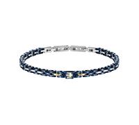 Bracelet MASERATI en Acier Gris et Céramique Bleue
