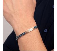 Maserati Maserati Jewels Bracelet Homme, 22 cm, en Acier, Céramique, PVD - JM420ATI05