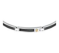 Maserati Bracelet Homme en Acier, IP Noir, IP Or Jaune, Collection Iconic - JM423AVD24