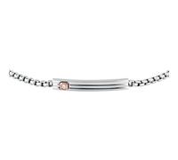 Maserati Titanium Bracelet Homme Chaîne | Acier, Couleur Argent, Or Rose, Taille 19 + 3 cm, Diamant de Laboratoire, EF, VS, JM426AXF04