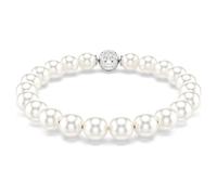 Bracelet Matrix, Perle de cristal, Blanc, Métal rhodié OS