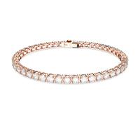 Bracelet Matrix Tennis, Taille ronde, Blanc, Placage de ton or rosé L