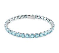 Swarovski Bracelet Matrix Tennis Taille ronde bleu métal rhodié