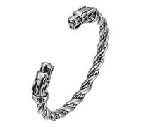 Bracelet Men - Anneaux de bras en de style nordique, bijoux | Brangle de tête d'Odin Wolf, manchette rétro pour hommes, accessoires de mythes nordiques, anciennes bijoux, ancient