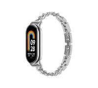Bracelet Métal compatible avec Xiaomi Mi Band 8/9/10 - Élégant Bracelet en Acier Inoxydable Silver