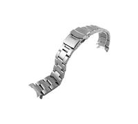 Bracelet métallique en acier de plongée de 22mm, adapté for Casio/Duro Mdv107-1A MDV106-1A, Bracelet de montre, pièces de rechange, 3 Styles (Color : 3 silver, Size : 22mm With logo)