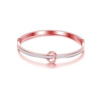 Bracelet MGJ™ Love Forever pour femme avec cristaux Swarovski | Bijou hypoallergénique | Disponible en argent et or rose