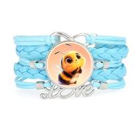 Bracelet Mignon,Amour,Dessin Animé,Abeille,Défaut,Art,Ajustable,Cuir Tres