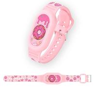 Bracelet Mignon pour Galaxy SmartTag 2, Support de Bracelet en Silicone de Dessin Animé Compatible avec Samsung Smart Tag 2 Étui Étanche pour Enfants et Personnes Âgées (Donut)