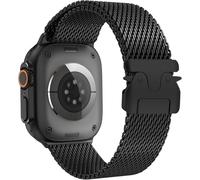 Bracelet Milanais Compatible avec Apple Watch Ultra 3/2/1 49mm 46mm 45mm 44mm 42mm(Series 3 2 1) Femmes Hommes, Boucle de Type Parachute, Bracelets en Métal pour iWatch 11 10 9 SE 8 7 6 5 4