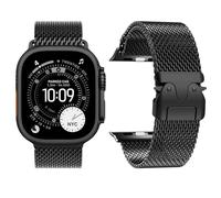 Bracelet Milanais en Titane Compatible avec Apple Watch Ultra 3/2/1 49mm 46mm 45mm 44mm 42mm(Series 3 2 1) Femme Homme, Boucle de Type Parachute, Bracelets en Métal pour iWatch 11 10 9 SE 8 7 6 5 4