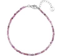 Bracelet minéral avec perles de rubis roses POL-B12/21L