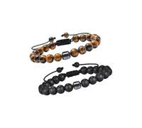 Bracelet modifiable de 8 mm pour homme avec perles en pierre naturelle pour apaiser les soucis et un usage quotidien Bracelet en pierre naturelle modifiable