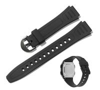 Bracelet Montre 18mm Compatible avec Casio W-800H F-91W F91W Bracelet Montre Homme en Résine Réglable pour Casio W-800H-1AV W-800H-1BV W-800HG-9AV W-800HM-2AV W-800HM-3AV (Noir)