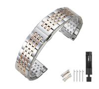 Bracelet Montre Acier Inoxydable 12/13/14/15/16/17/18/19/21/20/22/23/24mm,Bracelet De Montre En Métal,Bracelet De Rechange Universel For Montre Connectée,For Hommes Femmes(Silver-Rose Gold,22mm)