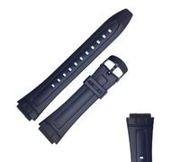 Bracelet Montre Compatible avec Casio AW-80 AW-82 telememo CR0AE80 10117230 | Bracelet noir en résine de polyuréthane et caoutchouc - Consultez le guide des tailles pour vérifier la compatibilité