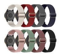 Bracelet montre nylon extensible 8 couleurs 18 mm compatible avec Garmin Venu 2S/Vivoactive 4S/Vivomove 3S, bracelet en tissu élastique pour Garmin Forerunner 255S/255S Musique pour fille et