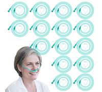 Bracelet Nasal en Oxygène Tuyau D'oxygène en Silicone : Nizirioo 15 Pièces Bracelet Nasal en Oxygène avec Tuyau O2 de 300 cm pour Appareil D'oxygène et Dispositifs D'oxygénothérapie et D'inhalation
