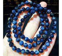 Bracelet Naturel Véritable Pietersite Gemstone Stretch Cristal Perles Rondes Trois 3 Tours Bracelet 7mm (Color : As Shown)