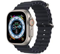 Bracelet noir pour Apple Watch Ultra 49mm silicone avec fermoir