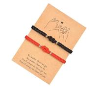 Bracelet noué tressé pour couple avec nœud d'amour, cadeau d'anniversaire de Saint-Valentin, One Size, Comme décrit, Comme décrit.