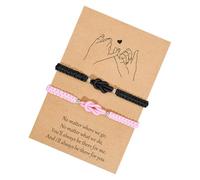 Bracelet noué tressé pour couple avec nœud d'amour, cadeau d'anniversaire de Saint-Valentin, One Size, Comme décrit, Comme décrit.