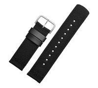 Bracelet nylon 24mm étanche respirant toile Pour Casio PRW-6600 PRG-650 PRG-600YB GA2000(Black-silver bucke)