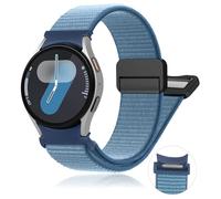 Bracelet Nylon Magnétique Un Clic pour Samsung Galaxy Watch 7 6 5 4 FE 40mm 44mm/6 Classic 47mm 43mm/5 Pro 45mm/4 Classic 46mm 42mm Homme/Femme,Bracelet Boucle Sport pour Galaxy Watch 7 FE 6 5 4