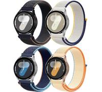 Bracelet Nylon pour Samsung Galaxy Watch 6/4/5/Active 2 40mm 44mm/Watch 5 Pro 45mm 41mm - Compatible avec Garmin Vivoactive 3/4s/Forerunner 245/Venu Sq 2/2 Plus/Amazfit Gts 2/4 Mini