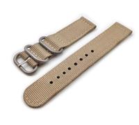 Bracelet Nylon Zulu 2 pièces ONE MORE STRAP da18 20 22 24 mm Noir Gris 007 Vert Beige Bleu Aorange boucle satinée, 24mm