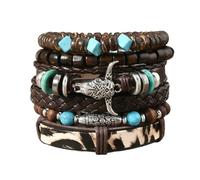 Bracelet occidental pour femme, bracelets extensibles à perles turquoises, vintage, empilables, tête de taureau, bottes de cowboy, bracelets à plumes, accessoires de bijoux ethniques occidentaux pour