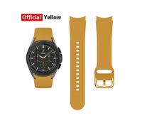 Bracelet officiel jaune pour montre connectée Samsung Galaxy Watch 4 Classic 46 mm 42 mm en silicone