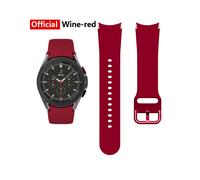 Bracelet officiel rouge vin pour Samsung Galaxy Watch 4 Classic 46 mm 42 mm Smartwatch Silicone Ridge