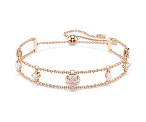 Bracelet One, Tailles variées, Cœur, Rose, Placage de ton or rosé OS
