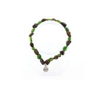 Bracelet en opale de boulder d'Australie + diopside du Brésil, taille adaptable