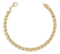 Bracelet Or 18 Carats 750/00 Maille Palmier ""Plate"" Jaune - Femme - L'ATELIER D'AZUR