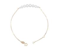 Bracelet Or et Perles - L'ATELIER D'AZUR - Femme - Maille Forçat - Dégradé de 8 Perles